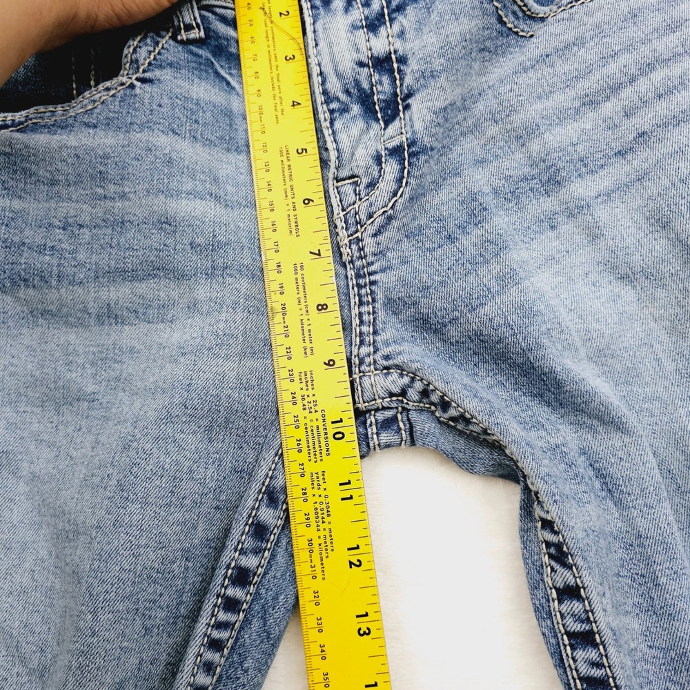 BKE Jake Straight Jeans Men 32W 33L Buckle Blue Stretch Denim Western - Picture 9 of 13